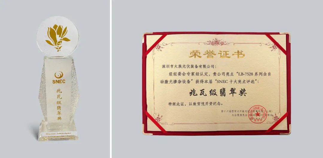 载誉而行 | jxf吉祥坊光伏荣获SNEC十大亮点“兆瓦级翡翠奖” 